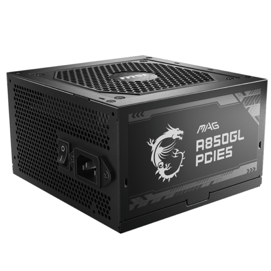 Fuente de Poder MSI MAG A850GL PCIE5 850W 80 Plus Gold ATX Modular vista 3