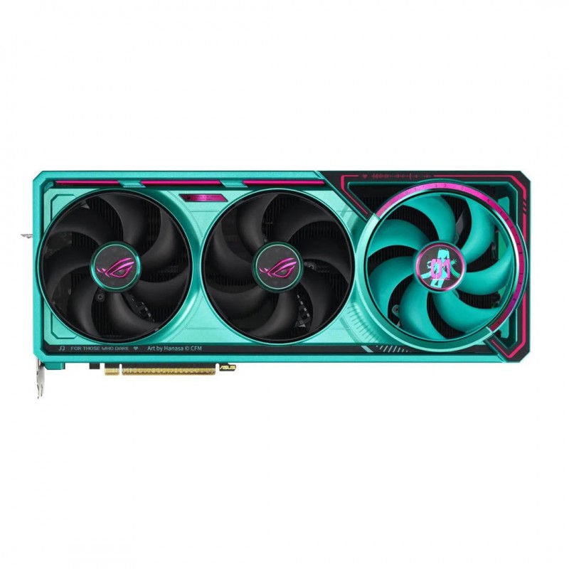 Tarjeta de Video ASUS ROG Astral RTX 5080 OC Hatsune Miku Edition 16GB GDDR7 PCIe 5.0 vista 2