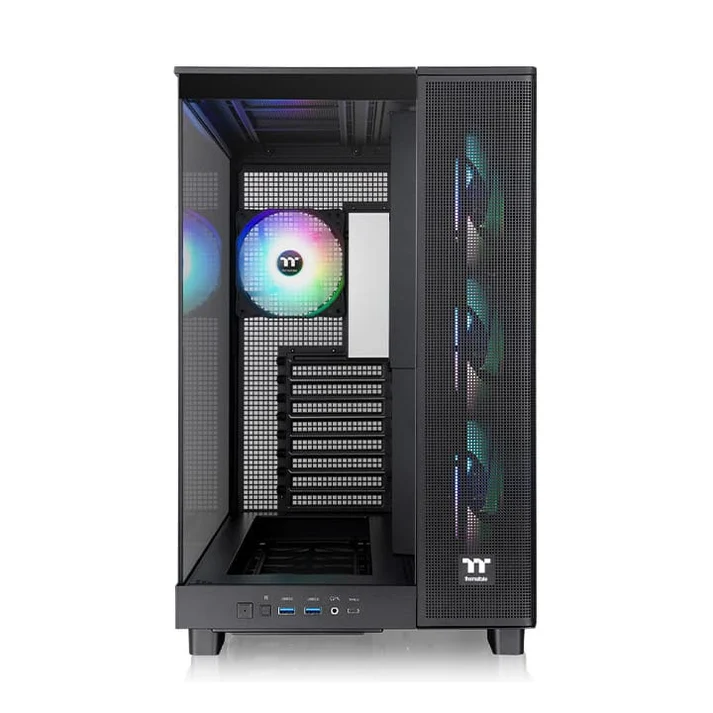 Gabinete Gamer Thermaltake View 380 XL TG ARGB Black Mid Tower vista 3