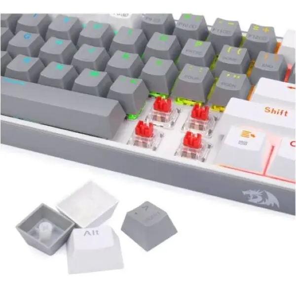 Teclado Mecánico Redragon Fizz Pro Grey/White RGB Wireless K616-RGB GW vista 2