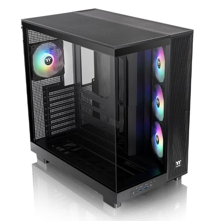 Gabinete Gamer Thermaltake View 380 XL TG ARGB Black Mid Tower vista 4
