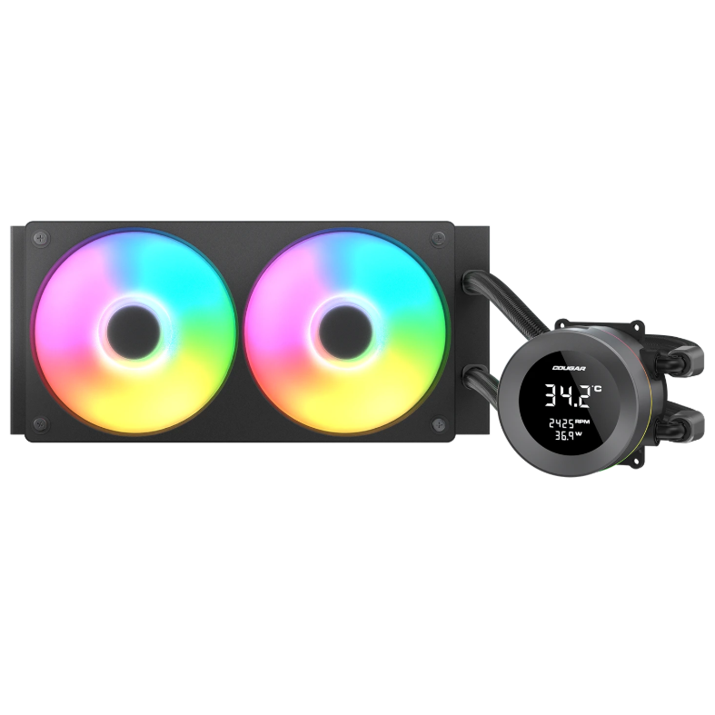 Refrigeración Líquida Cougar Poseidón Vistek ARGB 240mm Black Compatible Intel y AMD vista 1