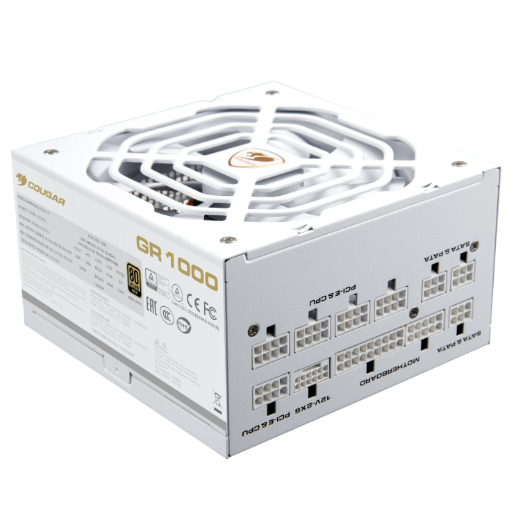 Fuente de Poder Cougar GR 1000 SNOW ATX 3.1 1000W 80 Plus Gold ATX Modular vista 2