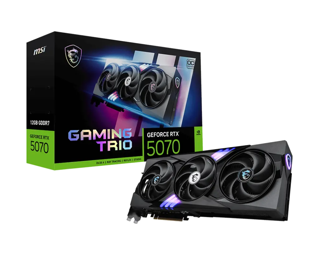 Tarjeta de video MSI GeForce RTX™ 5070 GAMING TRIO OC 12GB GDDR7 [G5070-12GTC] vista 1