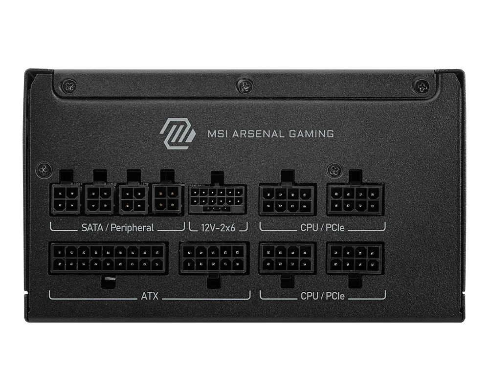 Fuente de Poder MSI MAG A850GLS PCIE5 850W 80 Plus Gold ATX Modular vista 3