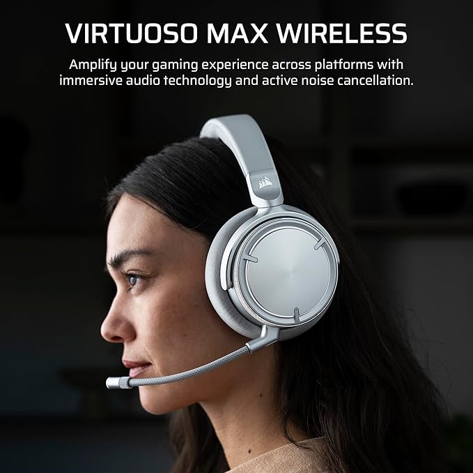 Auriculares para juegos VIRTUOSO MAX WIRELESS, Silver vista 3