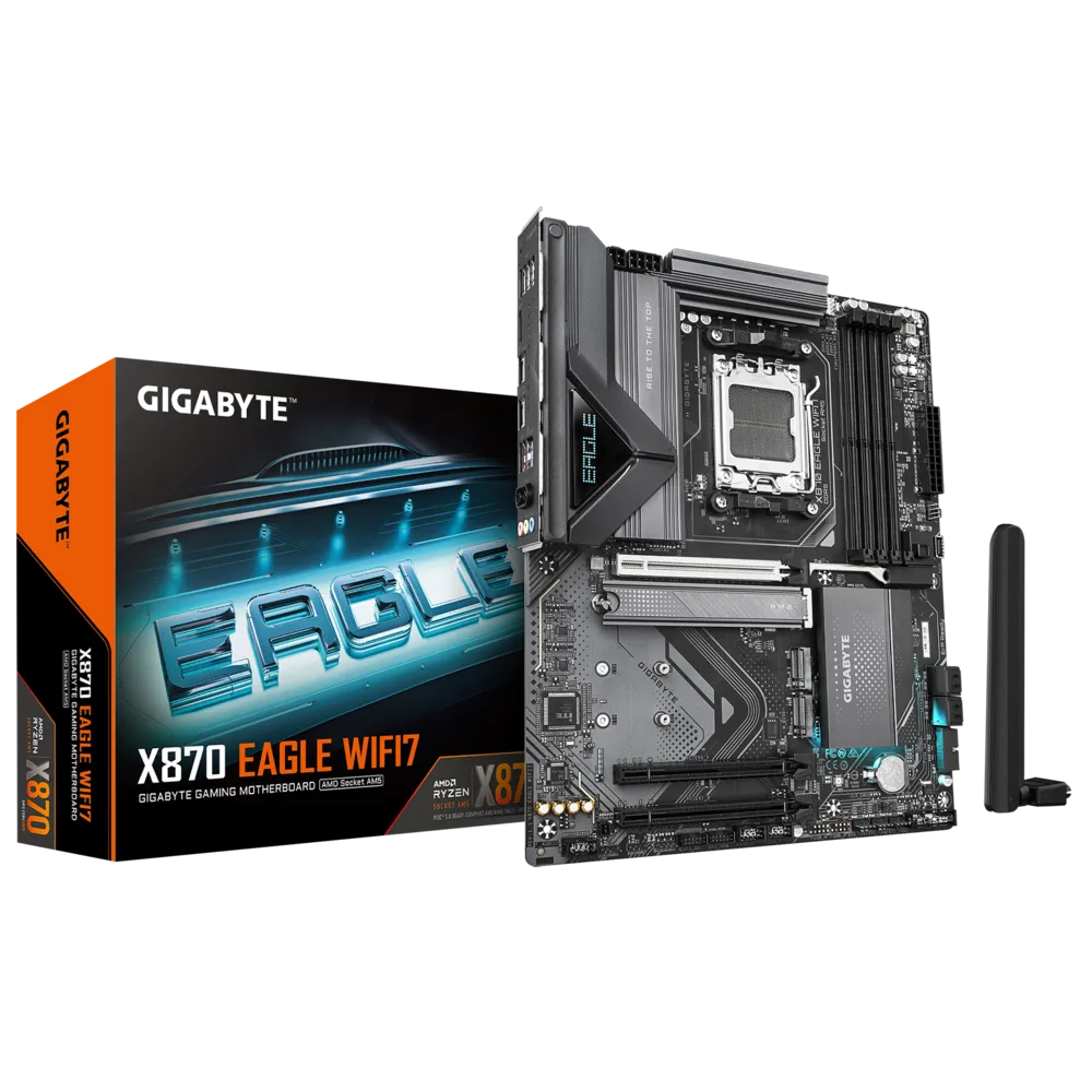 Placa Madre Gigabyte X870 EAGLE WIFI7 – AM5 / DDR5 / PCIe 5.0 / USB4 / Wi-Fi 7 vista 1