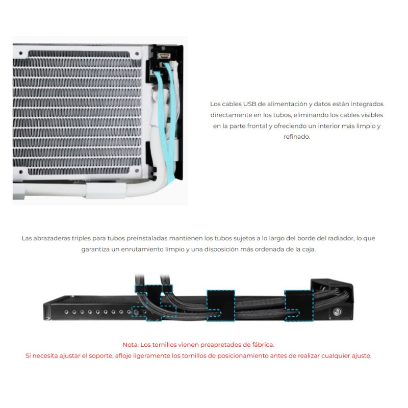 Refrigeración Líquida Lian Li HydroShift II LCD-S 360mm Blanco vista 5