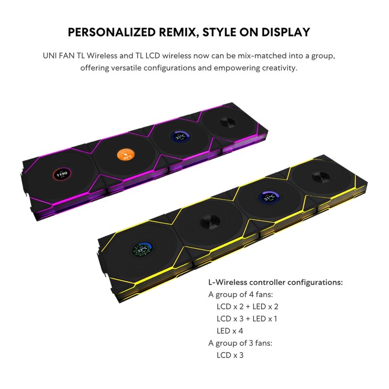 Lian Li 140mm UNI Fan TL WIRELESS ARGB Inalámbrico Blanco vista 4