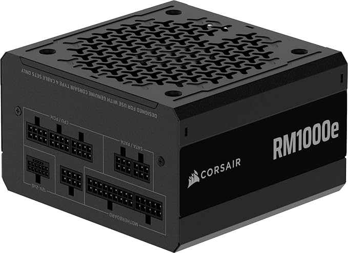 Fuente de Poder Corsair RM1000e 1000W — ATX 3.1, Modular, 12V-2×6, Cybenetics Gold