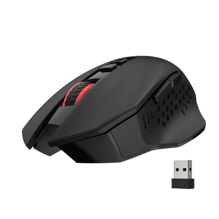 Mouse Gamer Redragon M656 Gainer – Inalámbrico 2.4GHz, 4000 DPI, 7 Botones Programables, Retroiluminación Roja – Negro - Vista 4