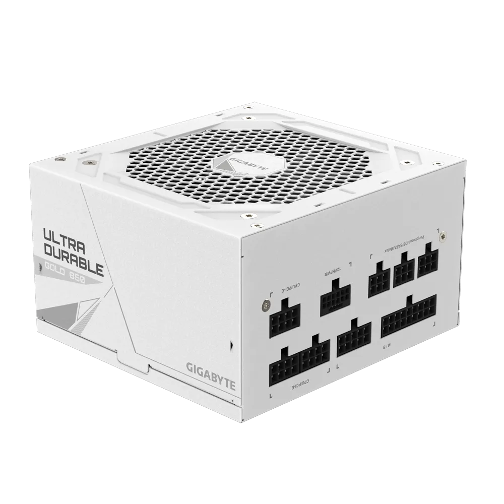 Fuente de Poder Gigabyte UD850GM PG5W 850W 80+ Gold – ATX 3.0 / PCIe 5.0 / Cables Blancos vista 5