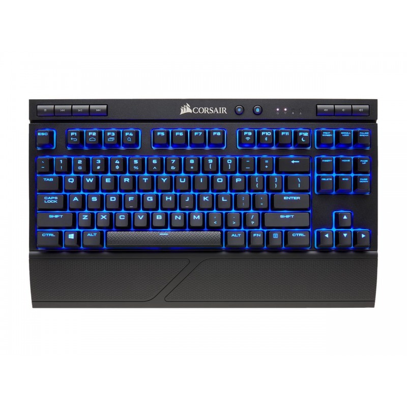 CORSAIR K63 Teclado Inalámbrico Mecánico para Gaming en español con Retroiluminación Azul LED Cherry MX Red CH-9145030-SP