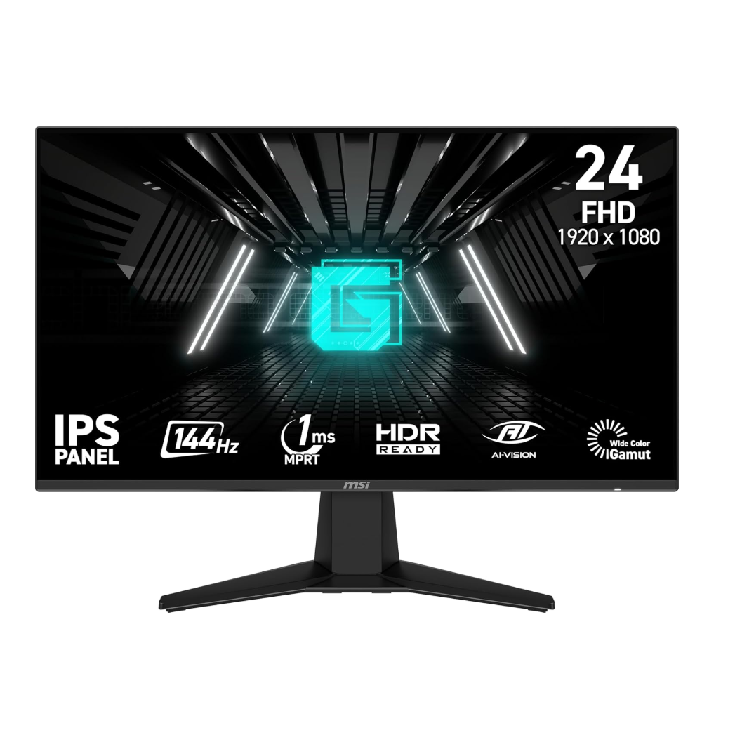 Monitor Gamer MSI G242L E14 24" IPS 144Hz 1ms FreeSync Full HD vista 1