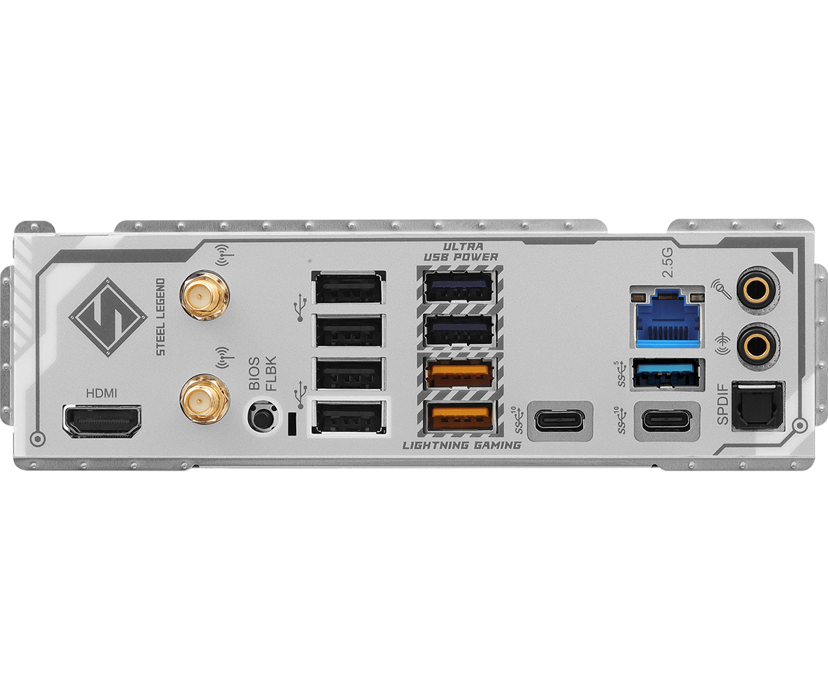 Placa Madre ASRock B850 Steel Legend Wifi  – ATX /DDR5 / PCIe 5.0 / WiFi 7 / Ryzen 9000-8000-7000 - Vista 6