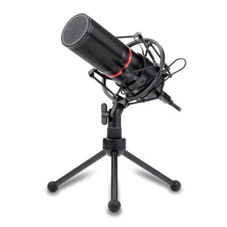 Micrófono Redragon Blazar GM300 USB Cardioide con Control de Volumen y LED