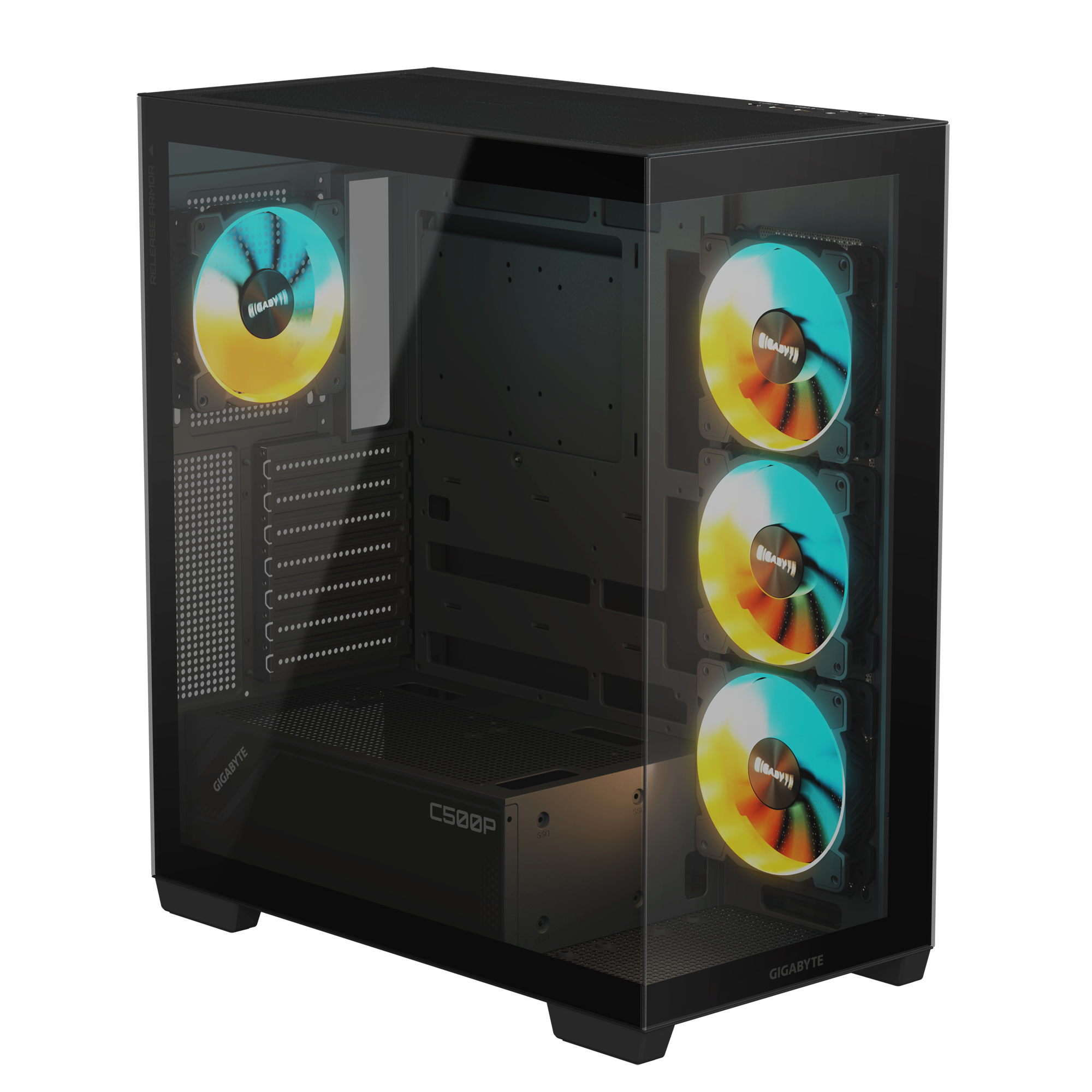 Gabinete GIGABYTE C500 Panoramic Stealth (Black Edition) - Vista 5