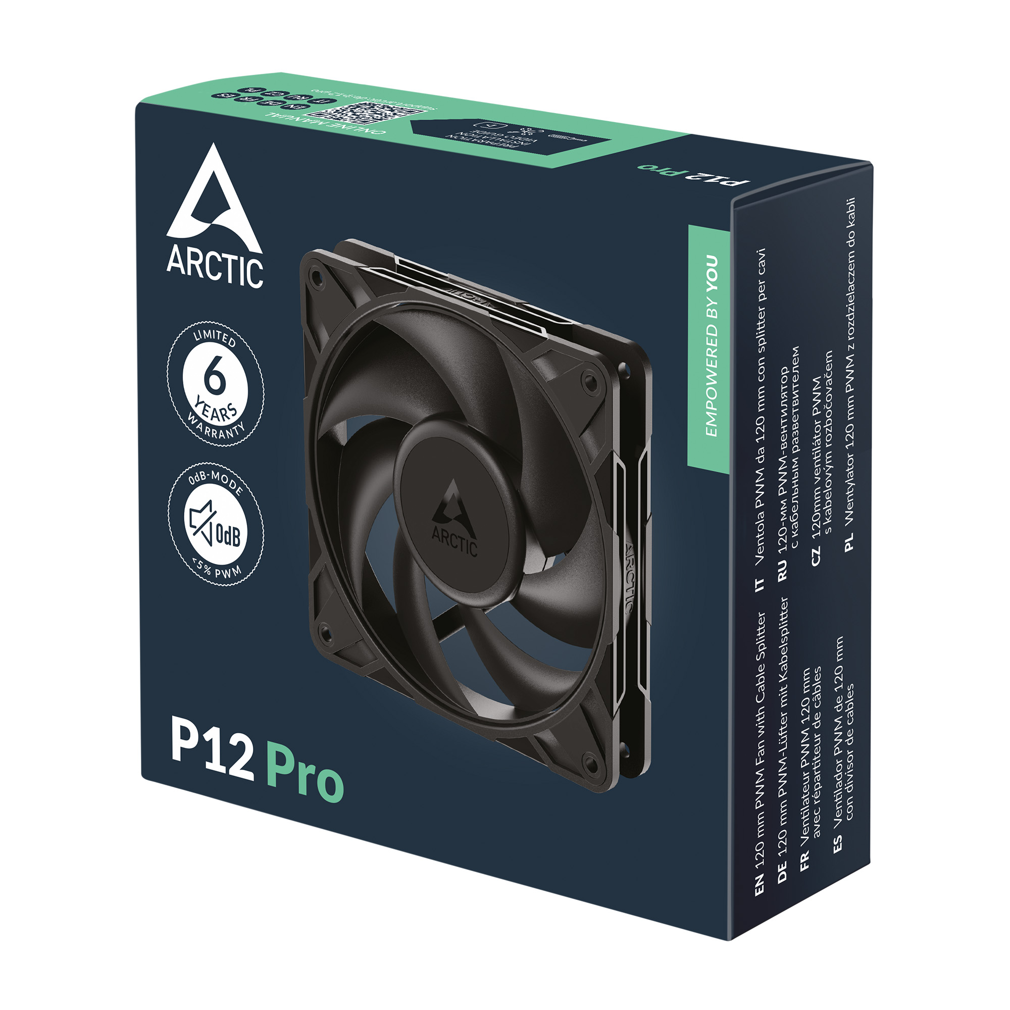 Ventilador 120mm ARCTIC P12 Pro Black vista 4