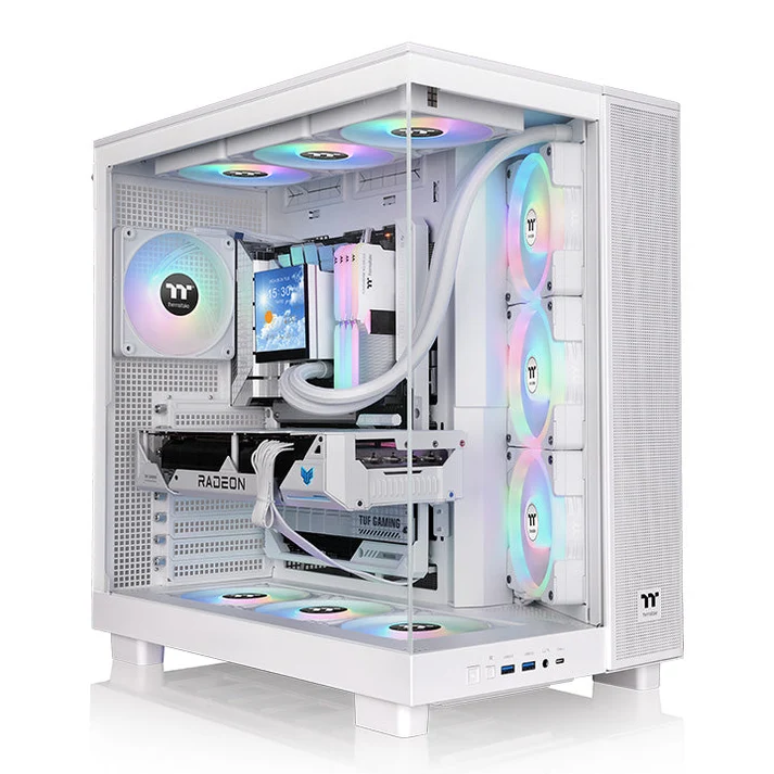 Gabinete Gamer Thermaltake View 380 XL TG ARGB White Mid Tower