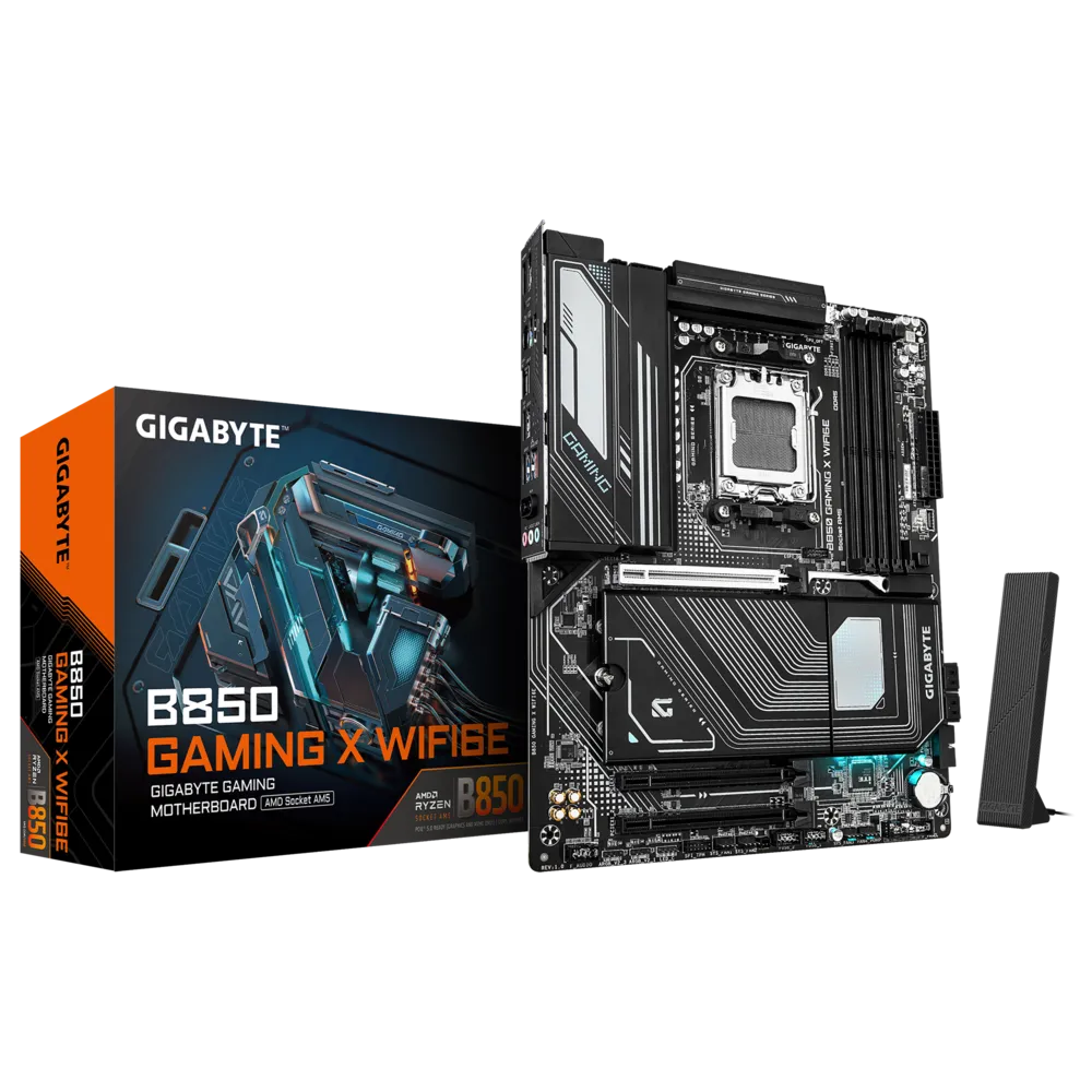 Placa Madre Gigabyte B850 GAMING X WiFi6E – AM5 / DDR5 / PCIe 5.0 / Wi-Fi 6E / ATX