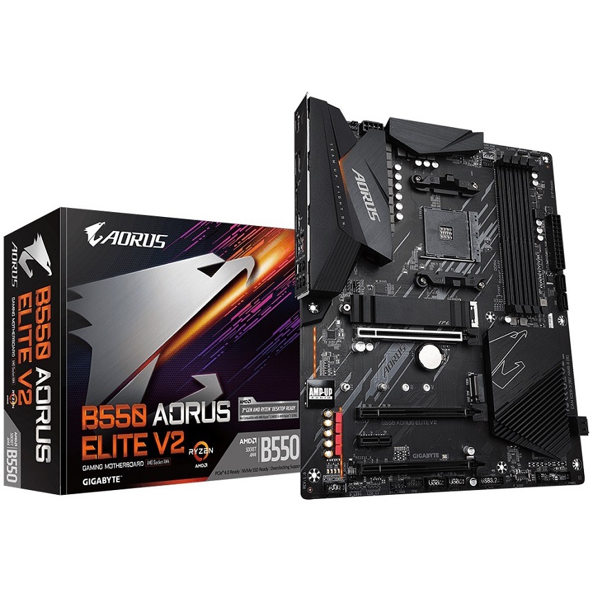 Placa Madre GIGABYTE B550 AORUS ELITE V2 – ATX, DDR4, PCIe 4.0, 2.5GbE LAN, RGB Fusion