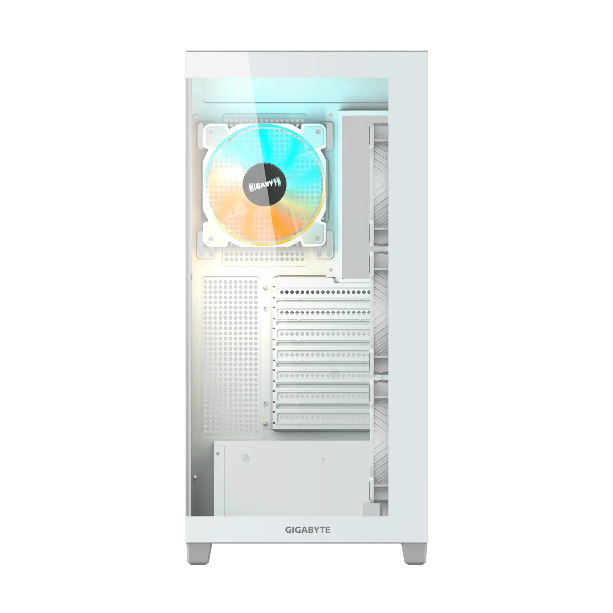 Gabinete GIGABYTE C500 Panoramic Stealth ICE (White Edition) vista 2