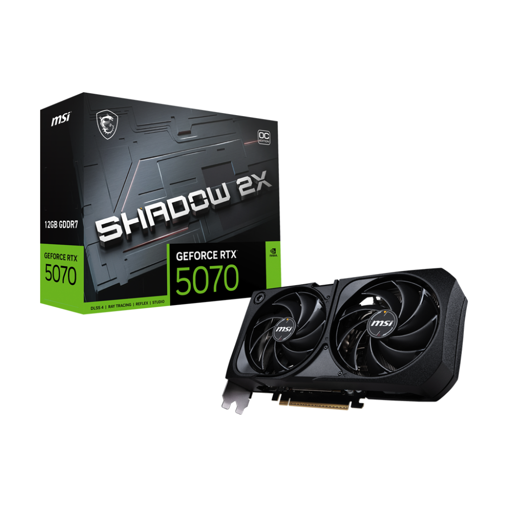 Tarjeta de Video MSI Shadow 2X OC GeForce RTX 5070 12GB GDDR7 PCIe 5.0