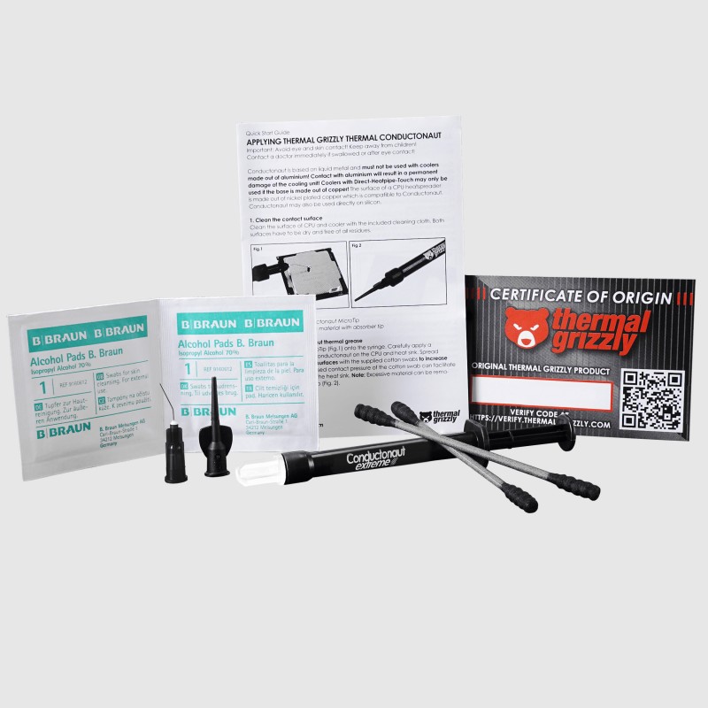 Metal Líquido Thermal Grizzly Conductonaut Extreme 1g vista 3