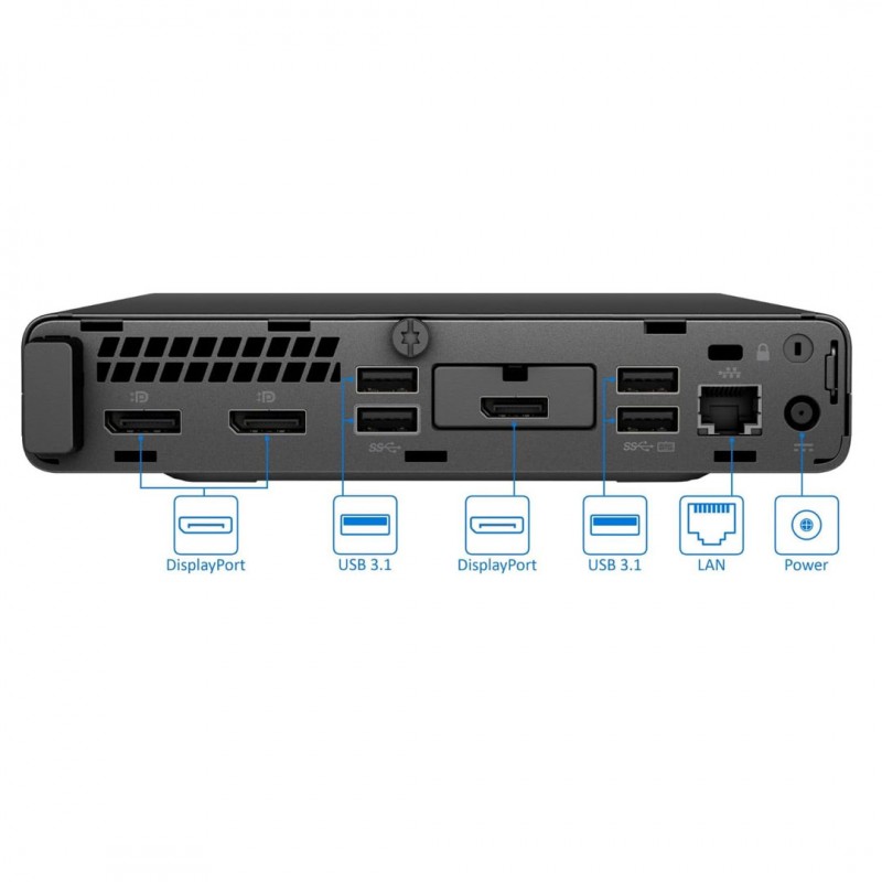 HP EliteDesk 705 G4 Mini PC - Ryzen 5 Pro 16GB SSD 256GB vista 2