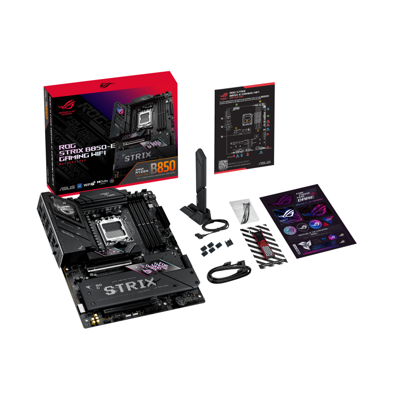 Placa Madre ASUS ROG STRIX B850-E Gaming WiFi AM5 DDR5 PCIe 5.0 USB4 ATX vista 2