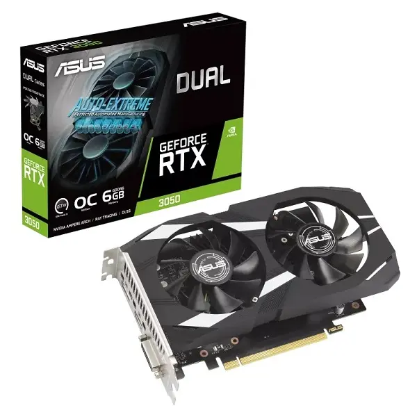 Tarjeta de Video ASUS Dual GeForce RTX 3050 OC Edition 6GB GDDR6