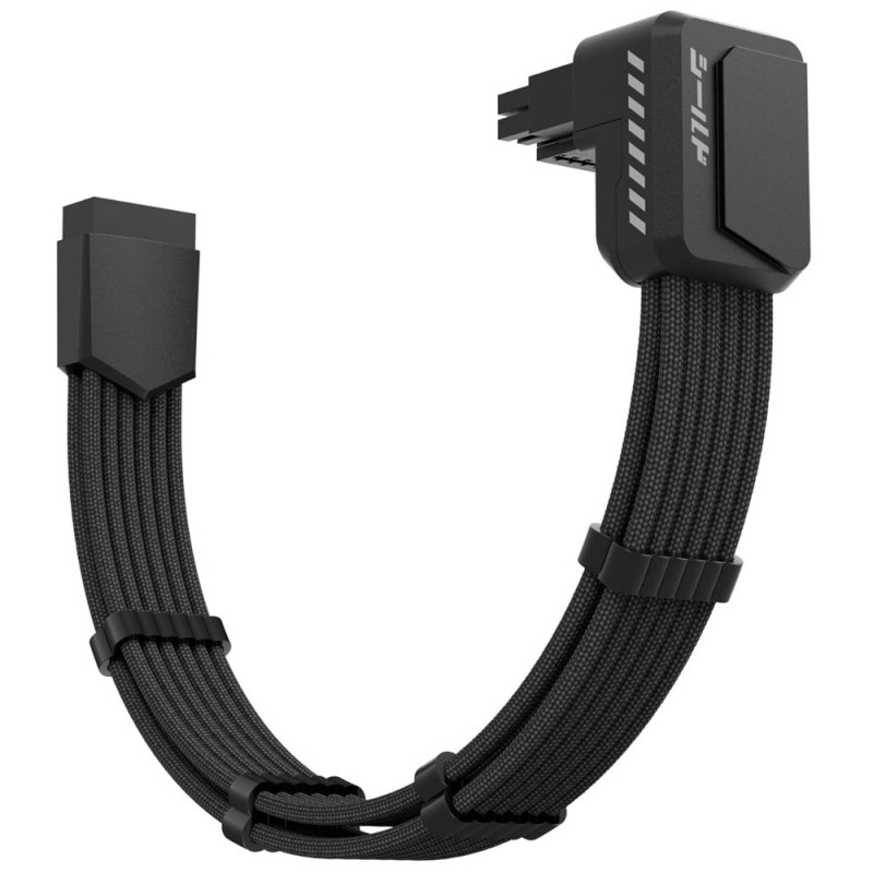 Adaptador GPU EZDIY-FAB Shield 90° 12VHPWR Negro vista 1