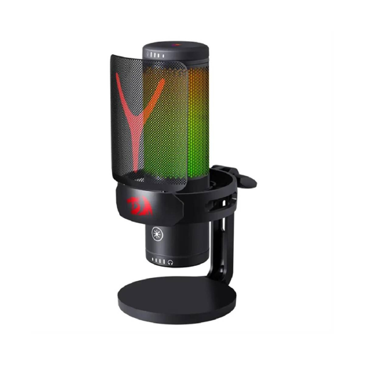 Micrófono Redragon Fenris GM301 USB Cardioide con Mute Táctil e Iluminación LED