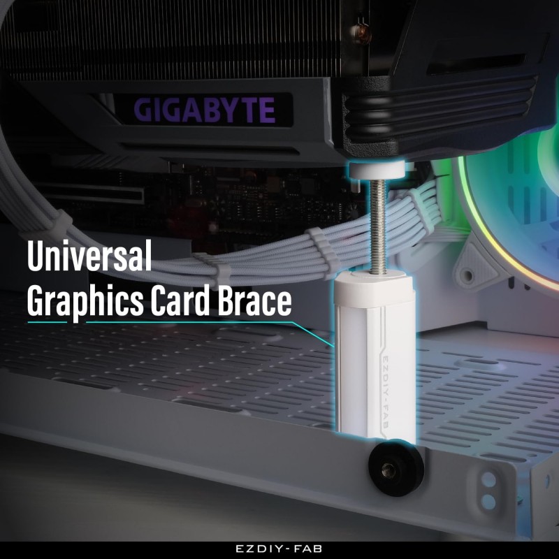 Soporte GPU EZDIY-FAB Ajustable Blanco vista 2