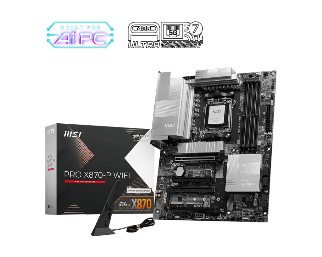 Placa madre MSI Pro X870-P WIFI ATX AM5 DDR5 vista 2
