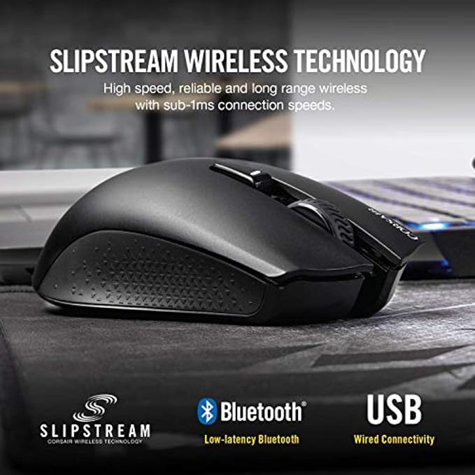 Mouse Gamer Corsair HARPOON RGB Wireless — 10.000 DPI, Slipstream, 6 Botones vista 2
