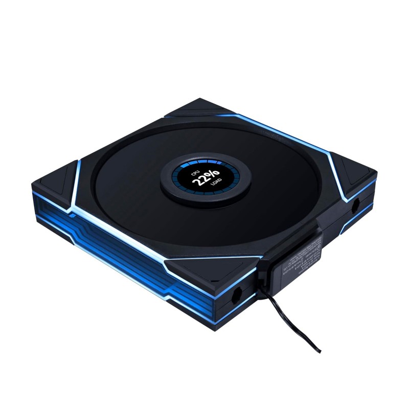 Ventilador Lian Li 140mm UNI Fan TL Wireless ARGB LCD vista 1