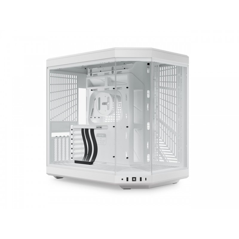Gabinete HYTE Y70 Snow White ATX — con Riser PCIe 4.0 — Panorámico — No incluye LCD