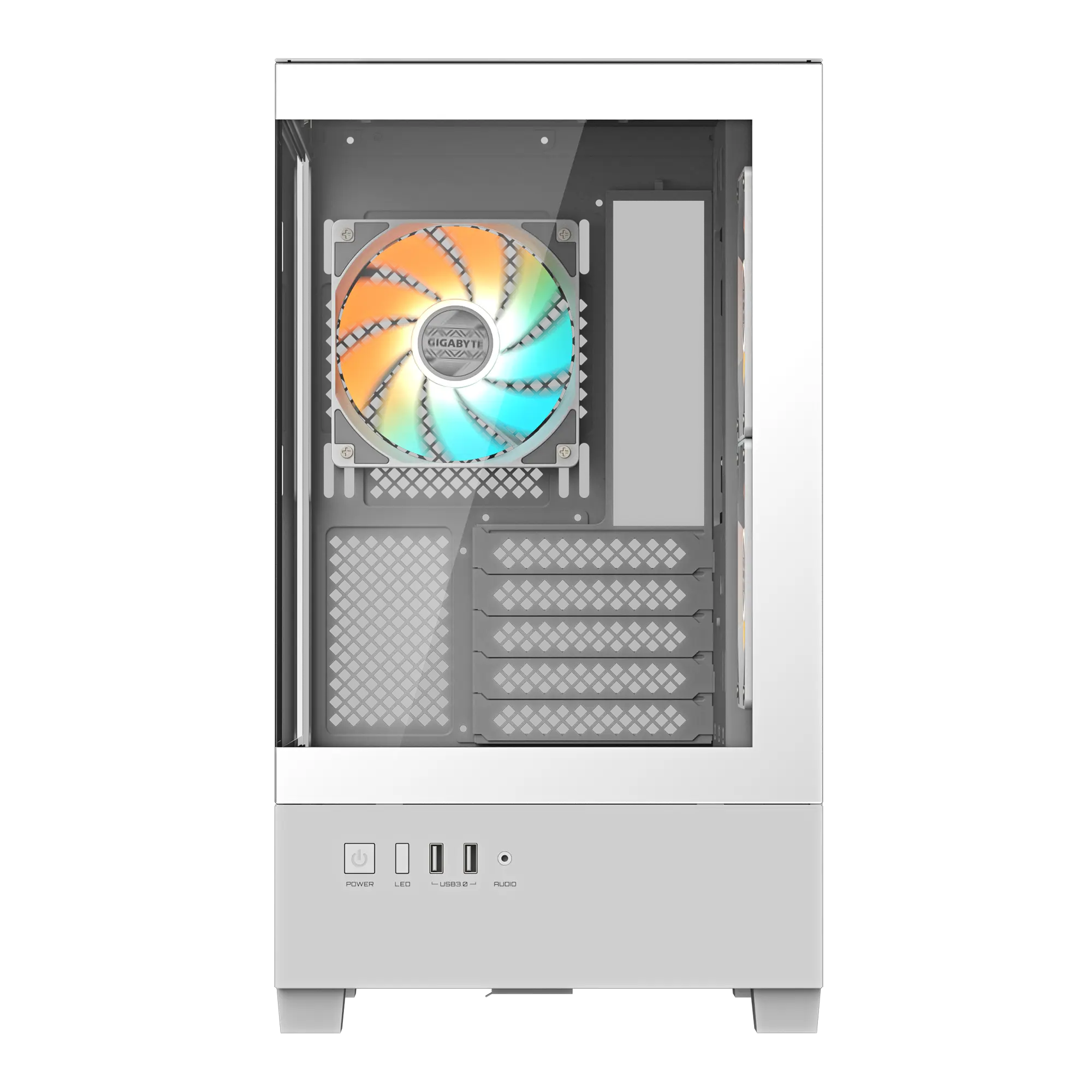 Gabinete GIGABYTE C201 PANORAMIC ICE vista 2