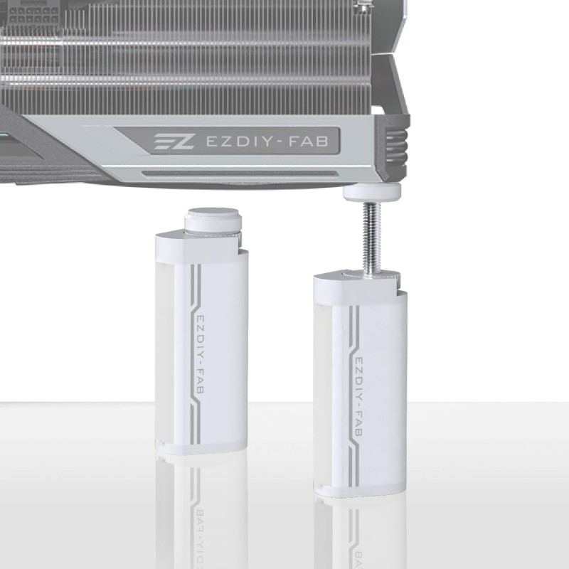 Soporte GPU EZDIY-FAB Ajustable Blanco vista 1