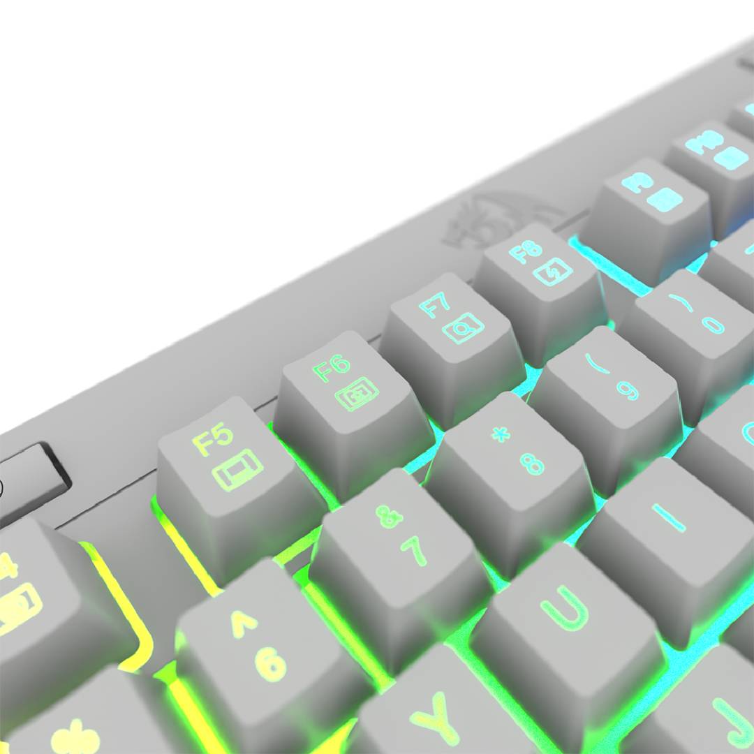 Teclado Gamer - Redragon Shiva K512W-RGB  - 100% FullSize (QWERTY + Numérico) - RGB - USB 2.0 - Español - Blanco - Vista 2