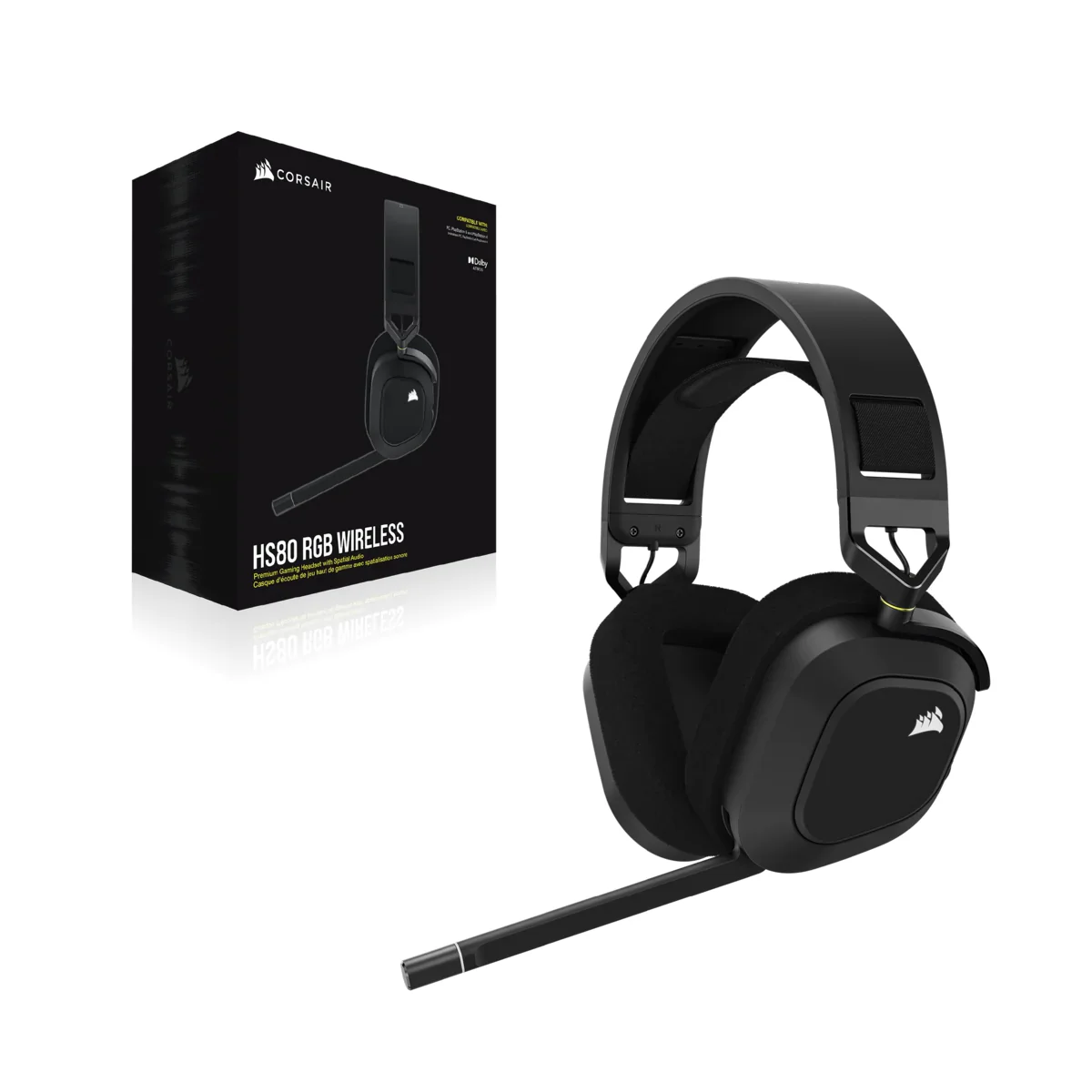 Audifonos Gamer Corsair HS80 Wireless Carbon - Vista 2