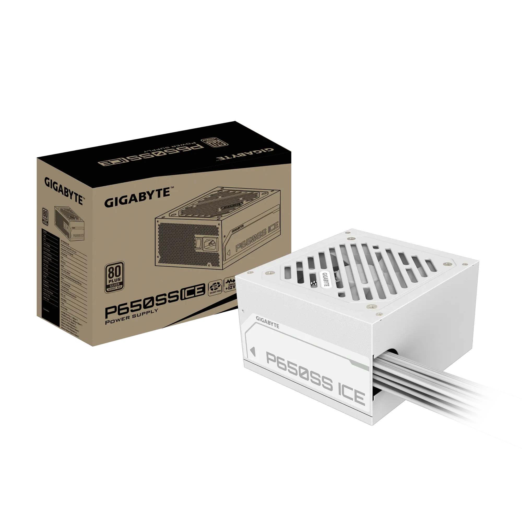 Fuente de poder Gigabyte 650w P650SS ICE 80+ Silver