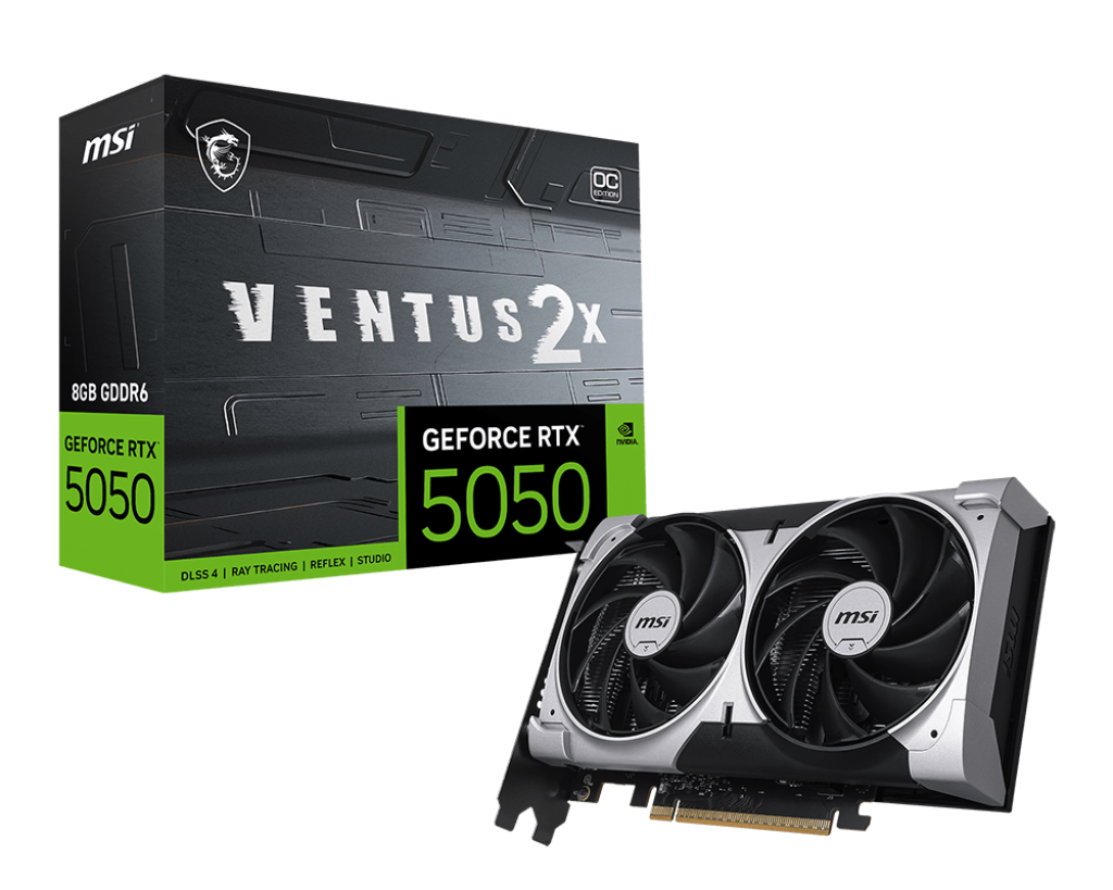Tarjeta de video MSI GeForce RTX™ 5050 VENTUS 2X OC 8GB GDDR6 [G5050-8V2C]