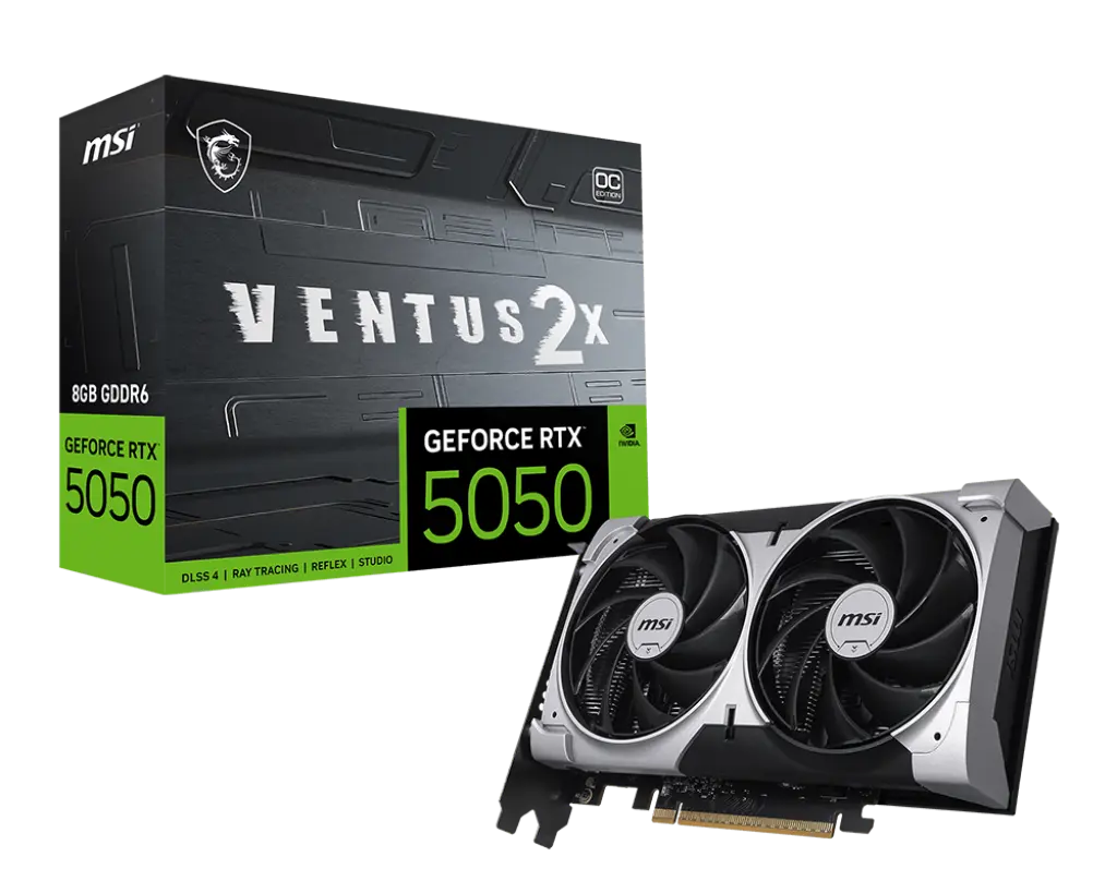 Tarjeta de video MSI GeForce RTX™ 5050 VENTUS 2X OC 8GB GDDR6