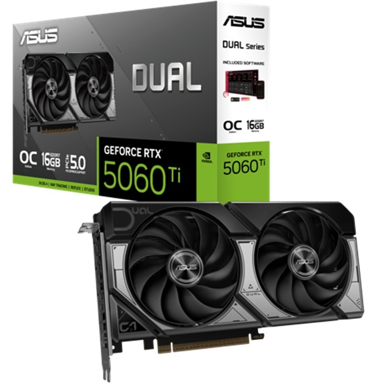 Tarjeta de Video ASUS Dual GeForce RTX 5060 Ti OC 16GB GDDR7 PCIe 5.0