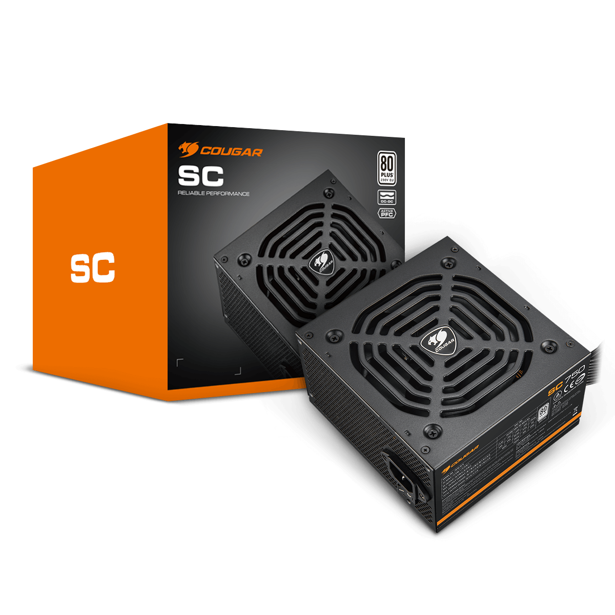 Fuente de Poder Cougar SC650 650W 80 Plus ATX No Modular vista 2