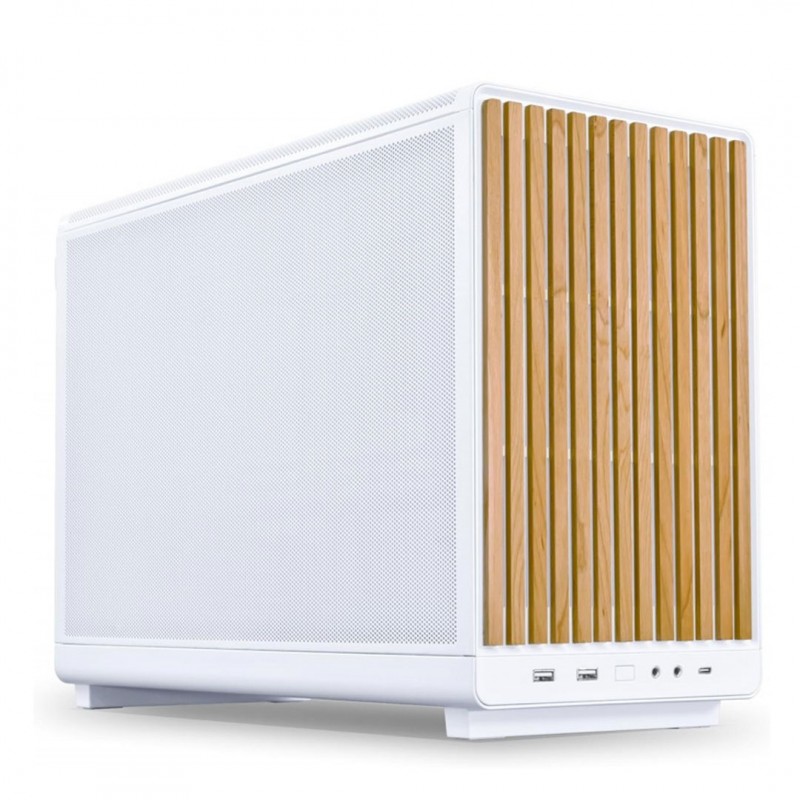 Gabinete Lian Li A3 mATX White Wood Mesh vista 1