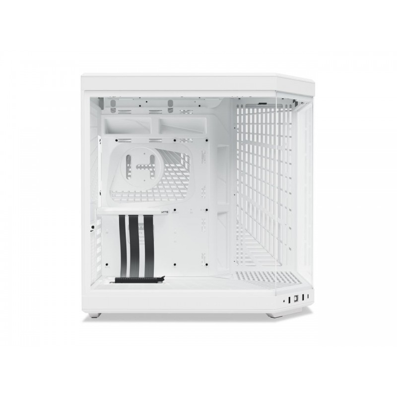 Gabinete HYTE Y70 Snow White ATX — con Riser PCIe 4.0 — Panorámico — No incluye LCD vista 2