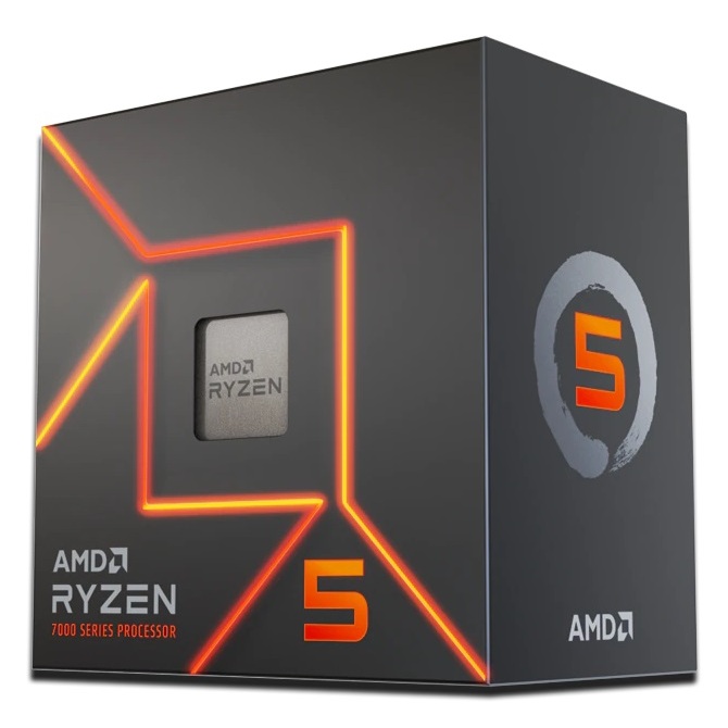 CPU AMD - Socket AM5 - Ryzen 5 7600 - 3.8GHz - 6 núcleos (100-000001015BOX)
